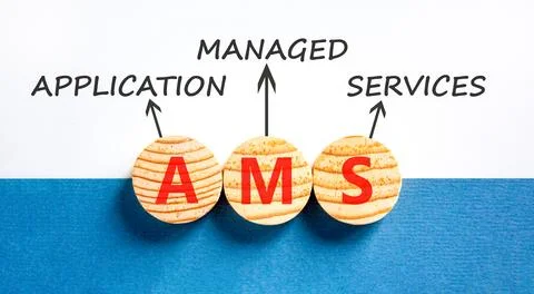 AMS application managed services symbol. Concept words AMS application mana.. 写真素材