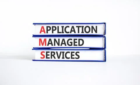AMS application managed services symbol. Concept words AMS application mana.. Stockfoto's