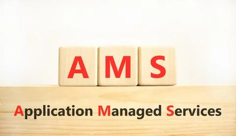 AMS application managed services symbol. Concept words AMS application mana.. 写真素材