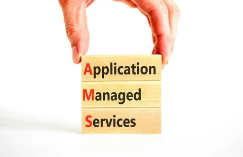 AMS application managed services symbol. Concept words AMS application mana.. 写真素材