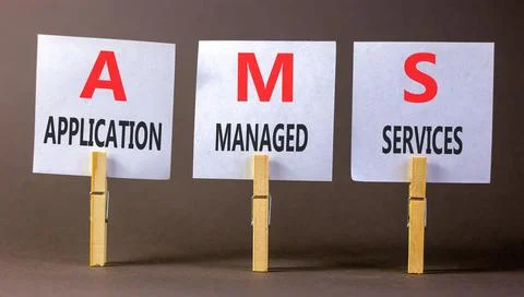 AMS application managed services symbol. Concept words AMS application mana.. 写真素材