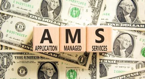 AMS application managed services symbol. Concept words AMS application mana.. 写真素材