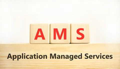 AMS application managed services symbol. Concept words AMS application mana.. 写真素材