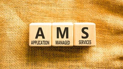 AMS application managed services symbol. Concept words AMS application mana.. 写真素材