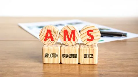 AMS application management services symbol. Concept words AMS application m.. 写真素材
