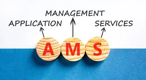 AMS application management services symbol. Concept words AMS application m.. Stock Photos