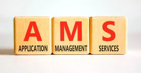 AMS application management services symbol. Concept words AMS application m.. Stock Photos