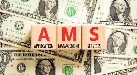 AMS application management services symbol. Concept words AMS application m.. Stock Photos