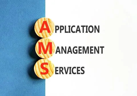 AMS application management services symbol. Concept words AMS application m.. Stock Photos