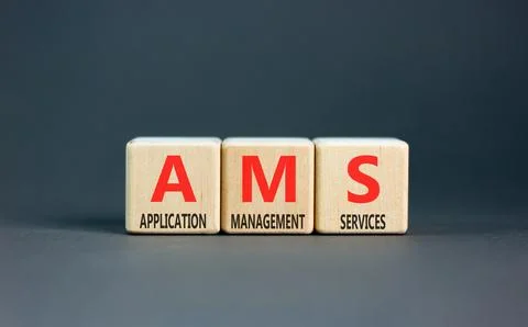 AMS application management services symbol. Concept words AMS application m.. Stock Photos