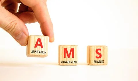 AMS application management services symbol. Concept words AMS application m.. Stockfoto's