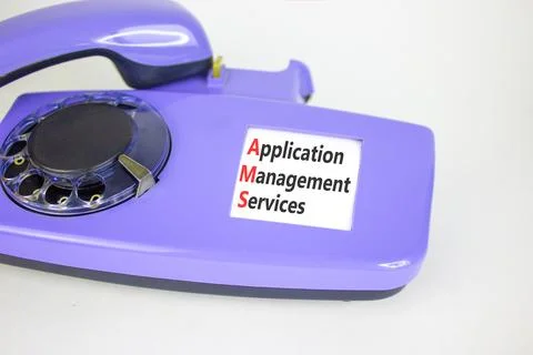 AMS application management services symbol. Concept words AMS application m.. Stockfoto's