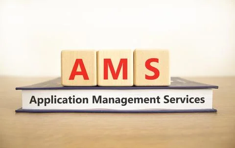 AMS application management services symbol. Concept words AMS application m.. 写真素材