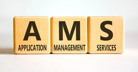 AMS application management services symbol. Concept words AMS application m.. 写真素材