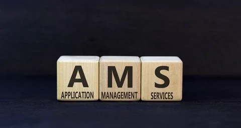 AMS application management services symbol. Concept words AMS application m.. 写真素材