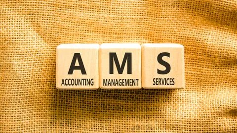 AMS application management services symbol. Concept words AMS application m.. 写真素材