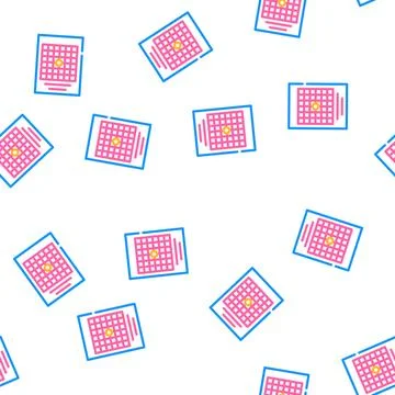 Amsler table ophthalmology vector seamless pattern Illustrazione stock