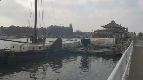 Amsterdam 4K docks _4 Stock Footage 48985562