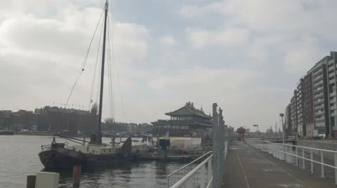 Amsterdam 4K docks _5 Stock Footage 48966521