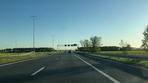 Amsterdam A10 Ring Road Highway Journey Through Netherlands 库存影片 337070607