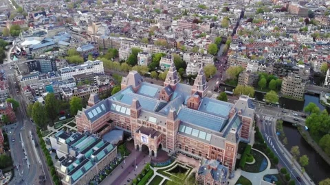 Amsterdam from above Stock Footage 144831926