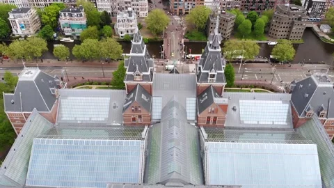 Amsterdam from above Stock Footage 157735352