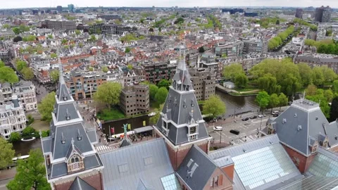 Amsterdam from above Stock Footage 157735353