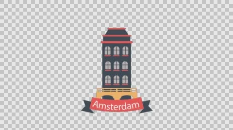 Amsterdam Animated Logo Stock Footage 56724866