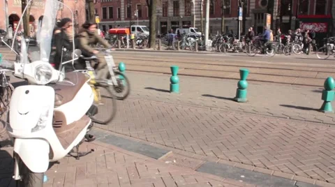 Amsterdam bikes Stock Footage 57110421