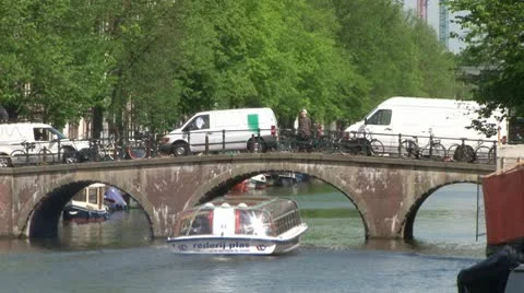 Amsterdam Bridge Stock Footage 10701377