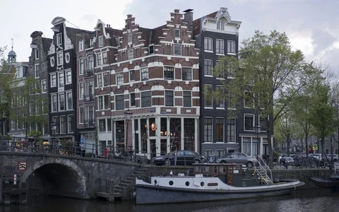 Amsterdam Brouwersgracht Timelapse Stock Footage