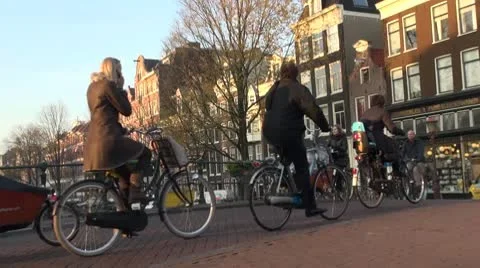Amsterdam Canal Bridge Stock Footage 8983832