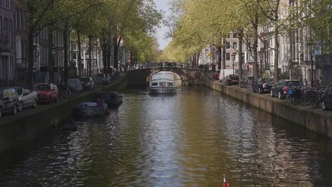 Amsterdam Canal 스톡 동영상 77245124