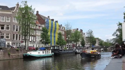 Amsterdam Canal Stock Footage 77248541
