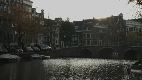 Amsterdam Canal Video stock 146490673