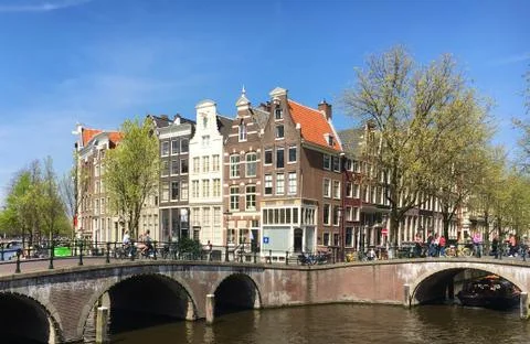 Amsterdam canal Stock Photos