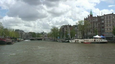 Amsterdam canal (timelapse) Stock Footage 492116