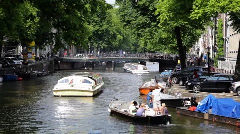Amsterdam Canals 02 HD 스톡 동영상 978089