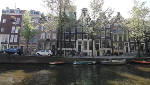 Amsterdam Canals 08 스톡 동영상 3879744