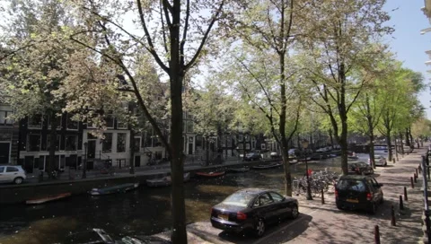 Amsterdam Canals 11 스톡 동영상 3879756