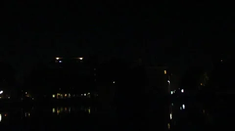 Amsterdam canals by night Stock Footage 41686377