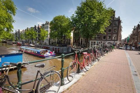 Amsterdam, canals Stock Photos