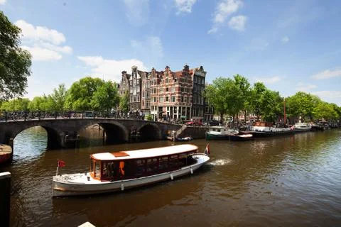 Amsterdam, canals Stock Photos