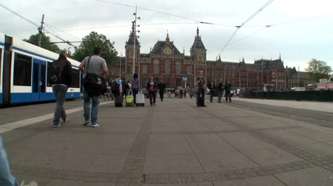Amsterdam Centraal Traffic 2 Stock Footage 52918065