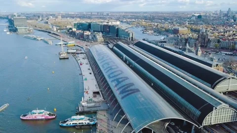 Amsterdam Centraal Trainstation Stock Footage 235074629