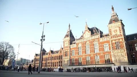 Amsterdam Central Station Stock Footage 72700943
