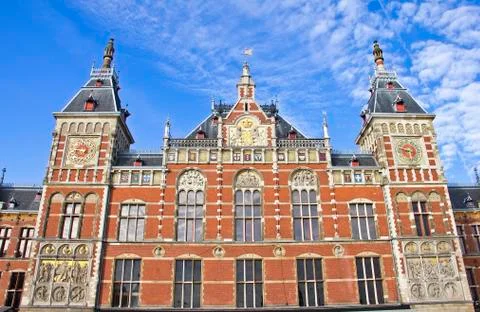 Amsterdam Central Station 스톡 사진