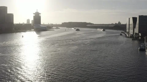 Amsterdam Central Sunrise Stock Footage 254570322