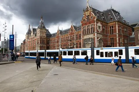 Amsterdam Central Train Sation Stock Photos