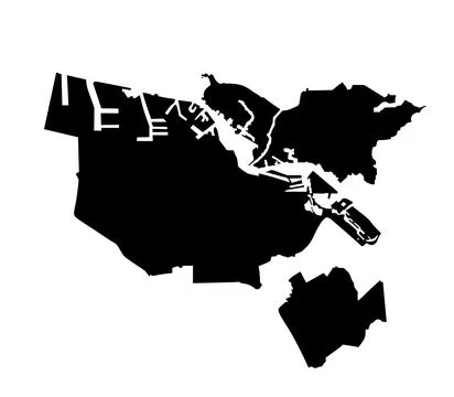 Amsterdam city map vector silhouette illustration 库存插图